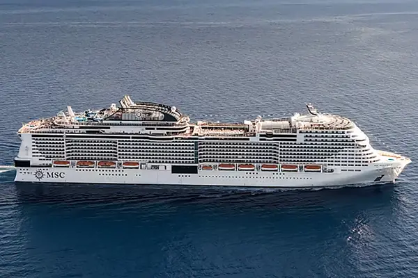 MSC Meraviglia cruise ship at sea