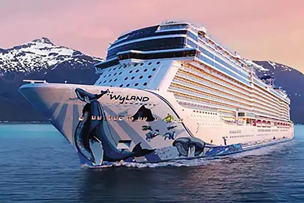Norwegian Bliss cruise ship sailing in Alaska