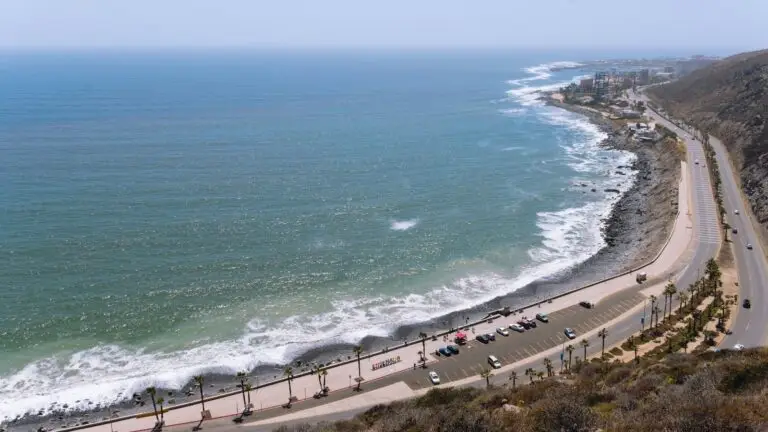 Beach and coastline at Ensenada, Baja California, Mexico