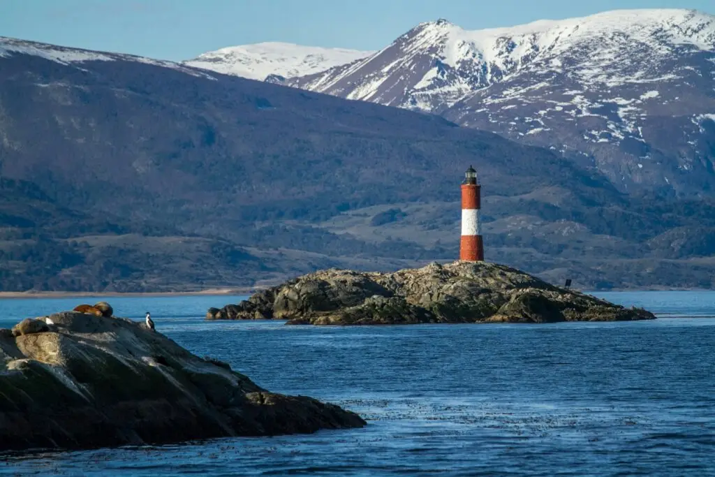 Les Eclaireurs lighthouse in the Beagle Channel near Ushuaia, Argentina