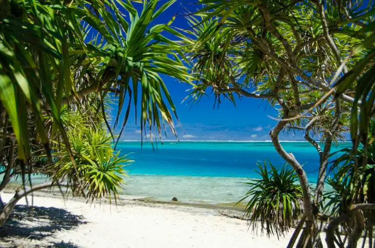 White-sand beach on Mystery Island, Vanuatu