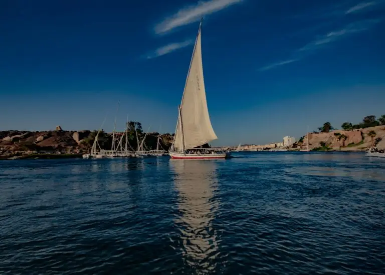 Felucca sailing on the Nile River, Egypt