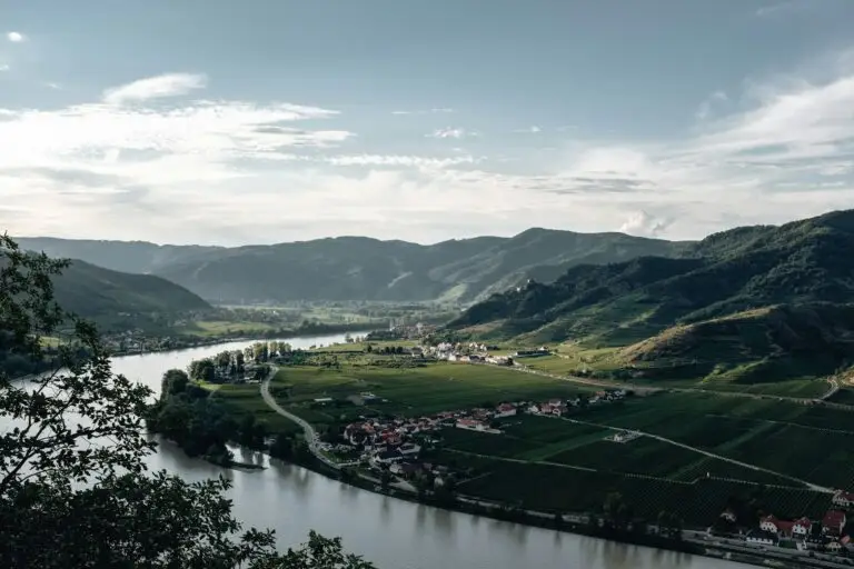 The Danube winding through the Wachau Valley, Austria